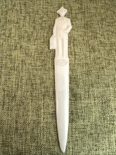Vtg. Letter Opener Fuller Brush Co. Salesman Made in USA White Plastic