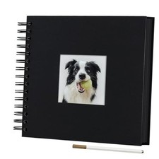 8 x 8 Inch Small DIY Scrapbook Photo Album with Cover Photo 80 8 x 8 inch Black