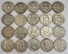 90% SILVER FRANKLIN HALF DOLLAR - FULL ROLL - 20 COINS - MIXED DATES