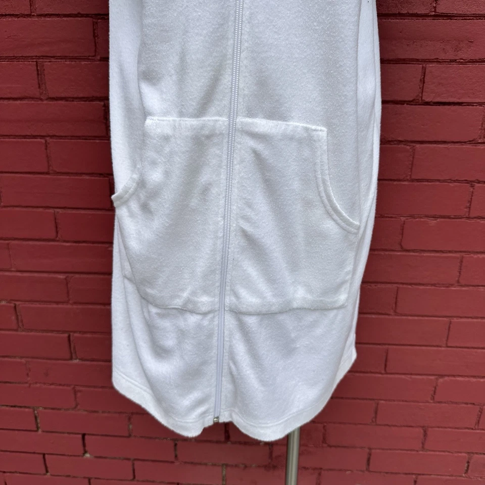 Roupão Mickey Mouse feminino parques da Disney tamanho G branco algodão piscina com capuz cobrir - Imagem 3 de 4