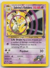 Sabrina's Kadabra 58/132 Uncommon Gym Challenge Pokemon Unlimited LP on eBay