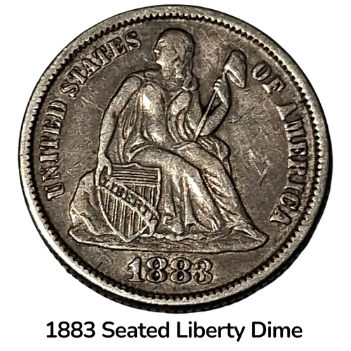 1883 Seated Liberty Dime XF Silver 10C Philadelphia Issue #926
