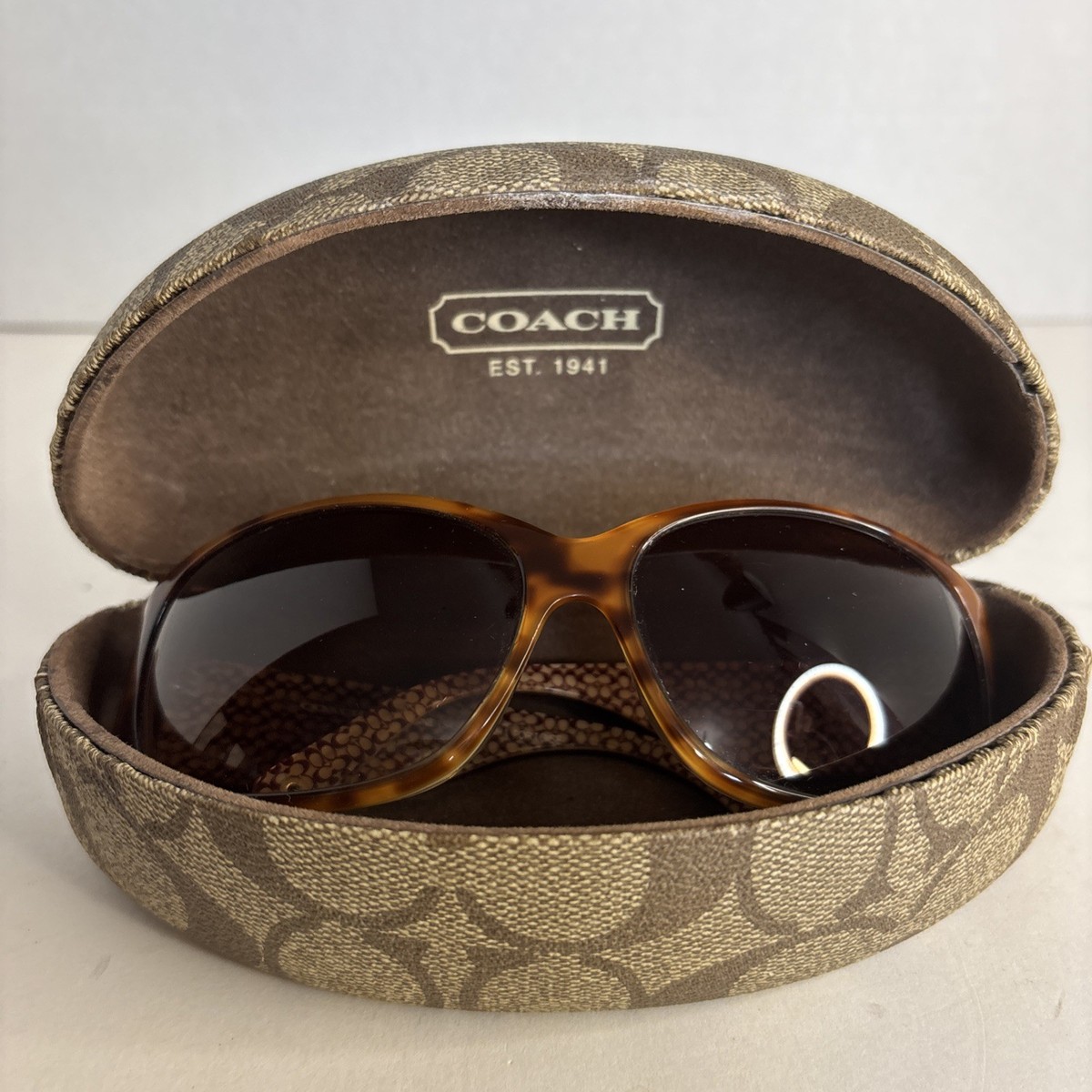 COACH TORTOISE MADELINE HANG TAG SUNGLASSES WITH HARDSHELL CASE Coach 0HC8132 Sunglasses in Tortoise | Target Optical main image 3