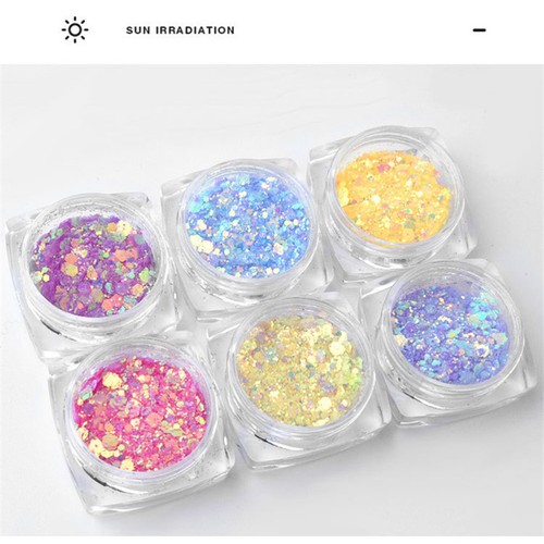 6 Pcs Fantasy Glitter Powder Nail Decoration Sequins Chunky Glitters - Picture 12 of 12