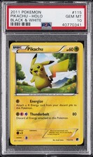 2011 POKEMON BLACK & WHITE #115 PIKACHU-HOLO PSA 10