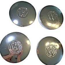 Vtg Oem 6 Volkswagen Vw Chrome Wheel Hub Caps Set Of 4 1974 - 1985 Mk1 Model Vtg Oem 6 Volkswagen Vw Chrome Wheel Hub Caps Set Of 4 1974 - 1985 Mk1 Model