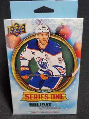 2025-26 NHL Upper Deck Series 1 Hockey Sealed Hanger Box Holiday