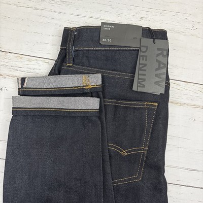 Amercian Eagle Selvedge Jeans Original Taper Mens 30X30 (33X27) NEW NWT