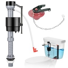 Universal Toilet Flusher Kit, WaterSaving Height Adjustable Fill Valve, 2In...