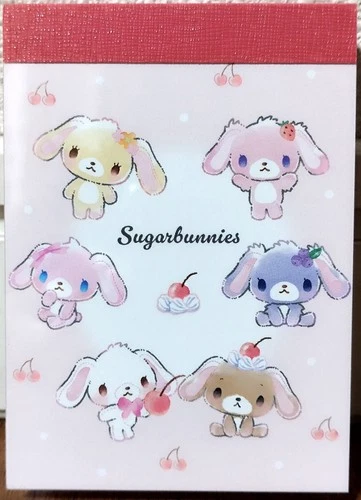 Sanrio Character Sugarbunnies Cherry Sweets Mini Memo Pad 70 Rabbit MADE JAPAN