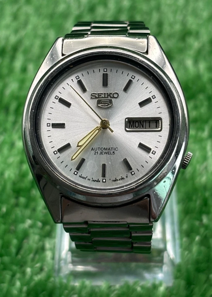 Vintage Seiko 5 Automatic || White Dial || Men's Vintage Watch || - Image 2 of 4