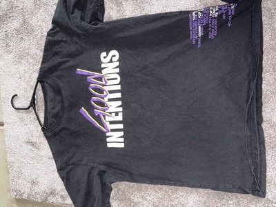 VLONE Good Intentions Black Graphic T-Shirt Purple V Dove Print Short Sleeve M