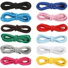 4mm Round Polyester Shoelaces 1/8" Solid Color All Shoe Types 4 Feet, 2 Pair