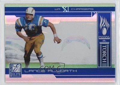 2006 Donruss Elite Passing the Torch Blue 32/250 Lance Alworth #PT-20 HOF 9bp