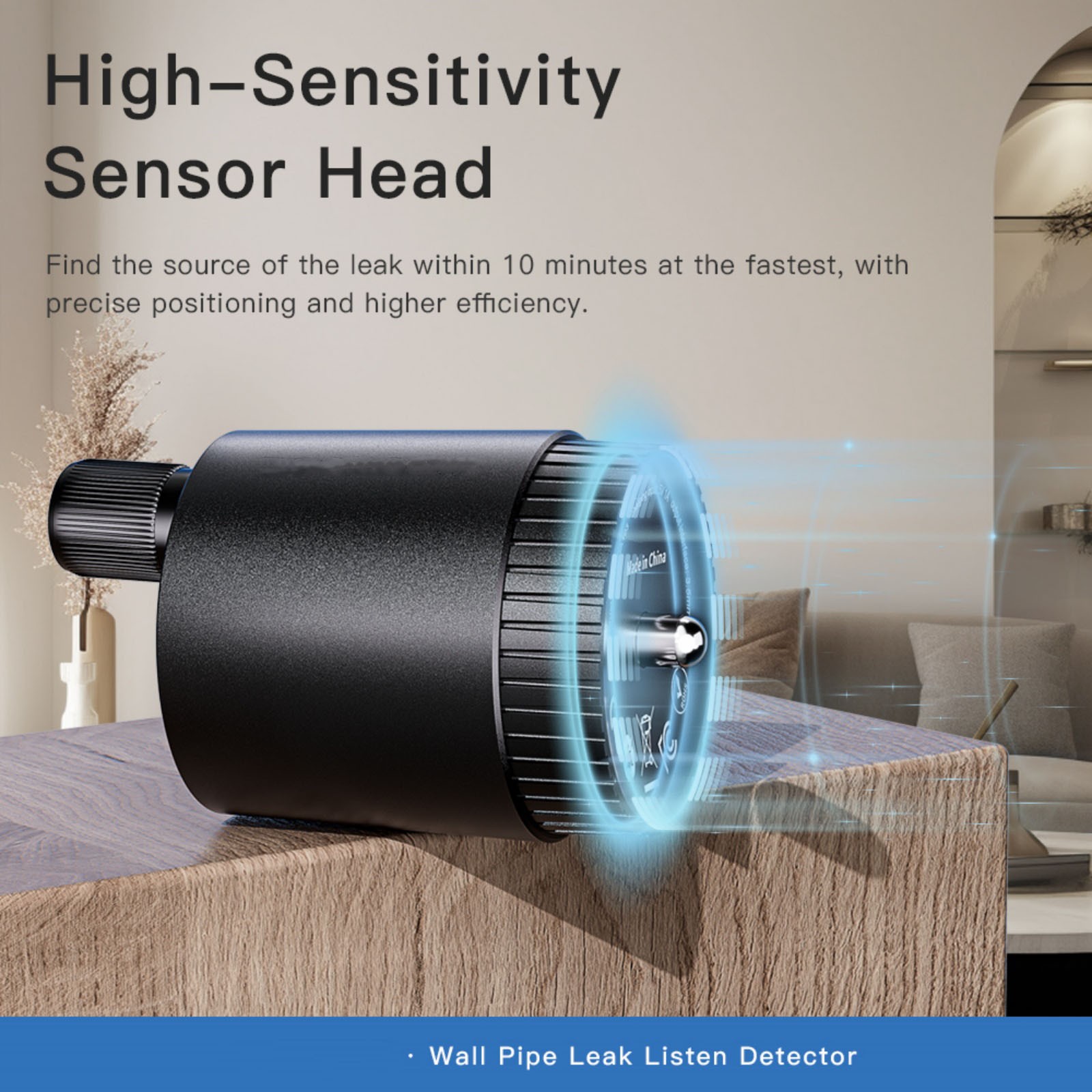 High Sensitivity Water Pipe Leak Detector 13000x Amplification for Home Use