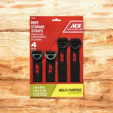 Ace 4 Pack Multi Purpose Storage Straps Extension Cord & Rope Organizer