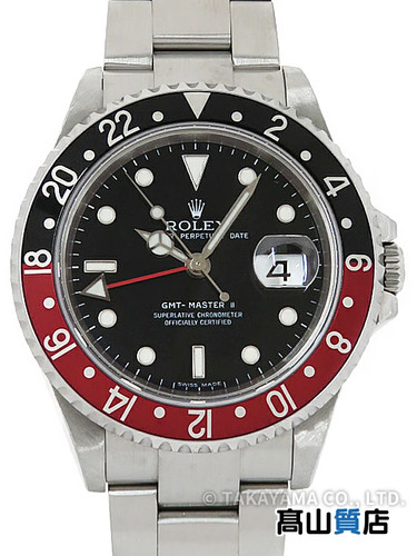 ROLEX GMT Master II Red x Black Bezel 16710 SW19422