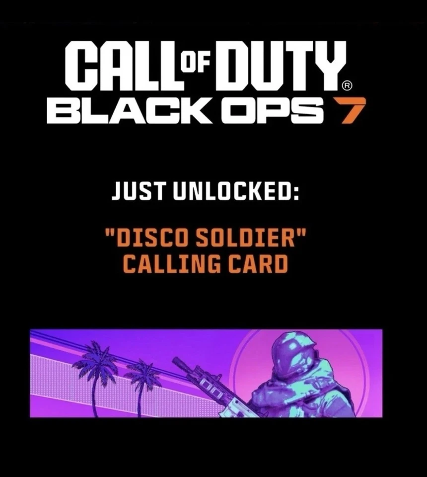 CALL OF DUTY Black Ops 7 Disco Soldier Calling Card