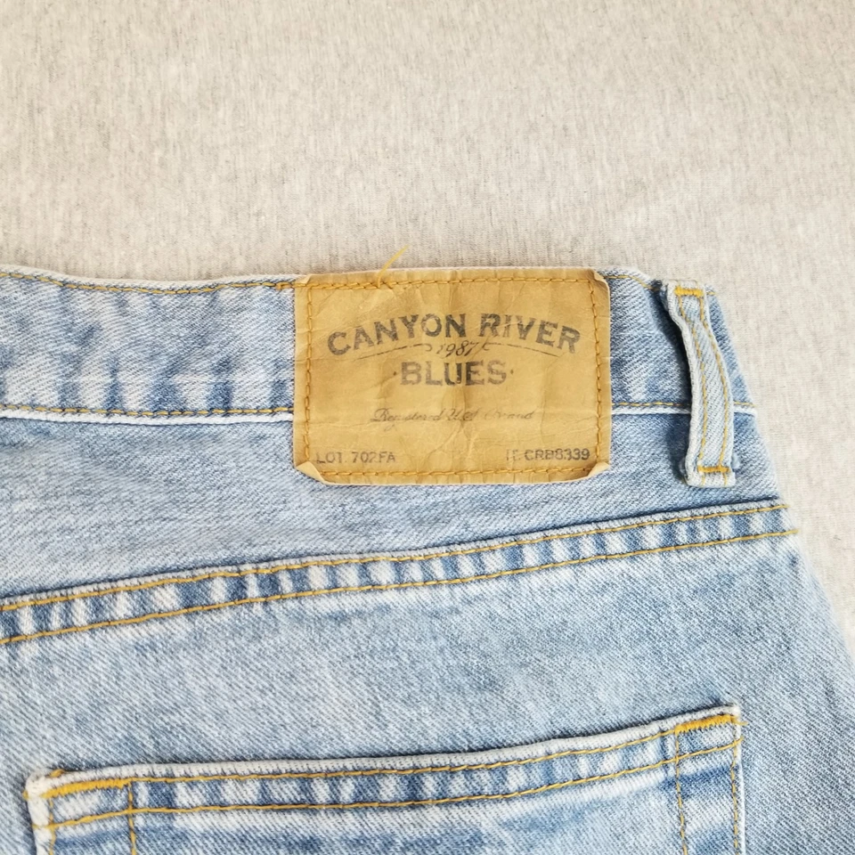 Pantalones de mezclilla Canyon River para hombre talla 32x34 de colección lavado claro 100 % algodón Normcore Workcore Foto 4 de 4