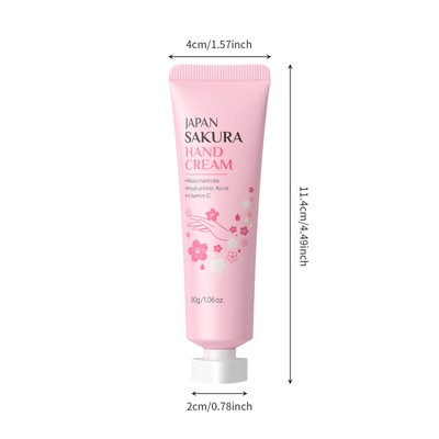 1PCS Hand Cream Evens Skin Tone 30g Hydrating Sakura Scented Nourishing