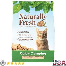 Eco-Friendly Quick Clumping Cat Litter Walnut Based Unscented 26 lb Odor Control