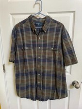 VINTAGE Mens Polo Ralph Lauren Plaid Button Down Classic Fit Shirt XXL 2XL