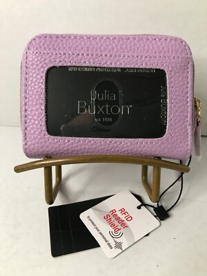 Julia Buxton Hudson Pik-Me-Up Wizard Wallet - Black, Leather, Multiple Pockets & Zippers
