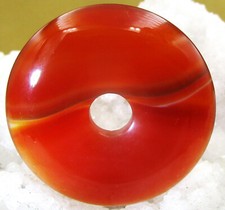 KARNEOL  CARNEOL  Edelstein  Donut  ANHÄNGER   A-Qualität   40 mm      Nr.6
