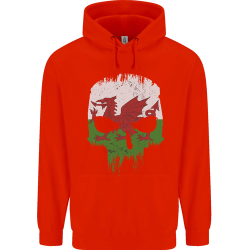 Wales Skull Welsh Gym Biker Flag Childrens Kids Hoodie - Picture 19 of 68