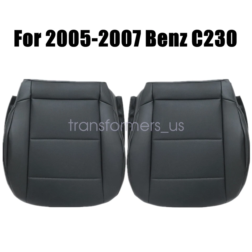 Cubierta de asiento inferior negra para conductor y pasajero Mercedes Benz C230 2005-2007 Foto 2 de 4
