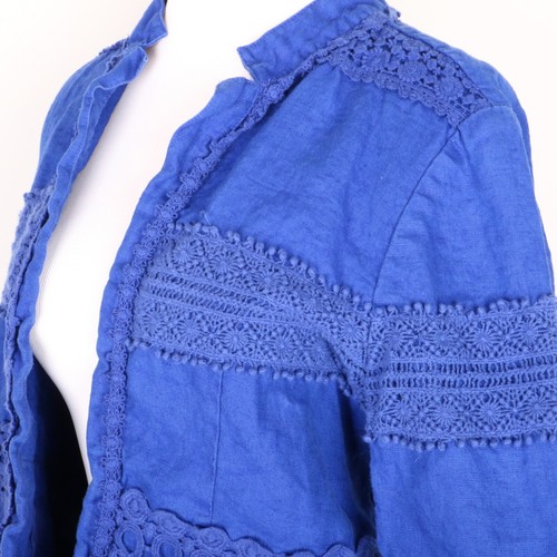 Chico's Lace Works Casual Jacket Shrug Fashion Coat Women's 1 Blue - Picture 6 of 10