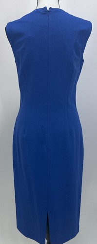 ⭐️ Yigal Azrouel Midi Sleeveless Sheath Dress Blue Size 8 - Picture 3 of 10