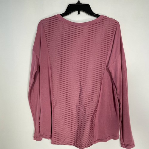 Mondetta T-Shirt Womens Small Long-Sleeve Soft Stretch High-Low Hem Dark Pink - Picture 2 of 15