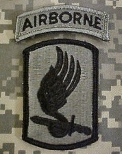 US ARMY Military 173rd Airborne Brigade Acu Uniform Ucp Klett patch foliage