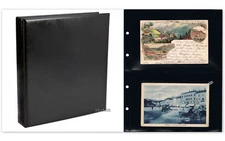 SAFE ALBUM PER CARTOLINE CON 25 FOGLI NERI IN OFFERTA