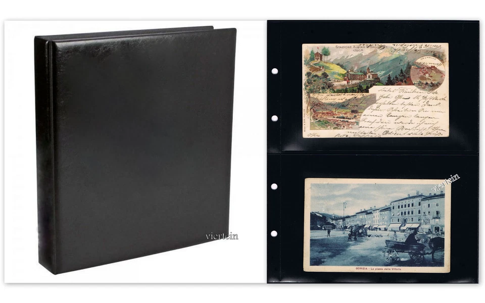 SAFE ALBUM PER CARTOLINE CON 25 FOGLI NERI IN OFFERTA