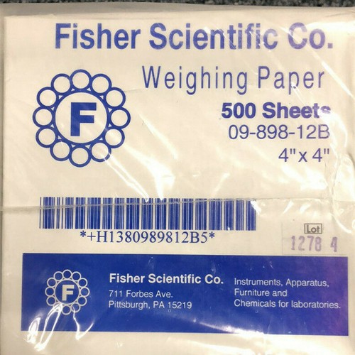 Fisherbrand Fisher Scientific Weighing Weigh Paper 500/pk 4" x 4" 09
