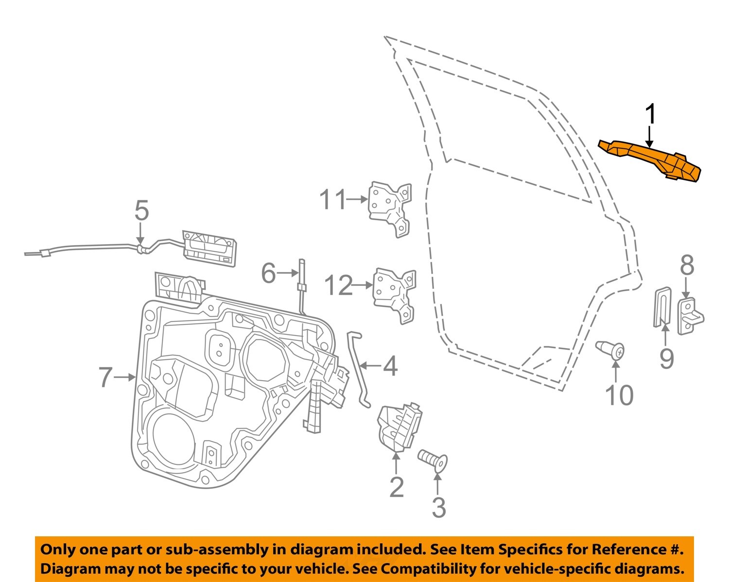 CHRYSLER OEM 11-13 Durango Rear Door Lock Hardware-Handle, Outside 1SP27HAVAC