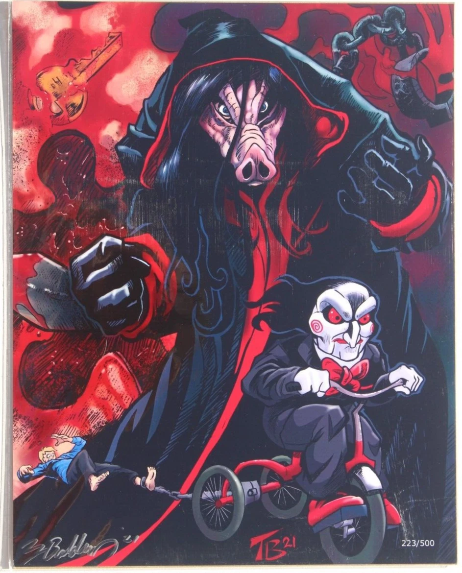 223/500 JIGSAW from movie SAW 11x14 ARTIST SIGNED Bam Box Art | eBay