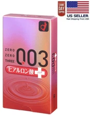 Okamoto 003 Condom Hyaluronic Acid condoms Moisture lubricant 10PCS-US Seller