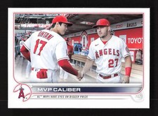 2022 Topps Update #US115 MVP Caliber Mike Trout/Shohei Ohtani - Angels