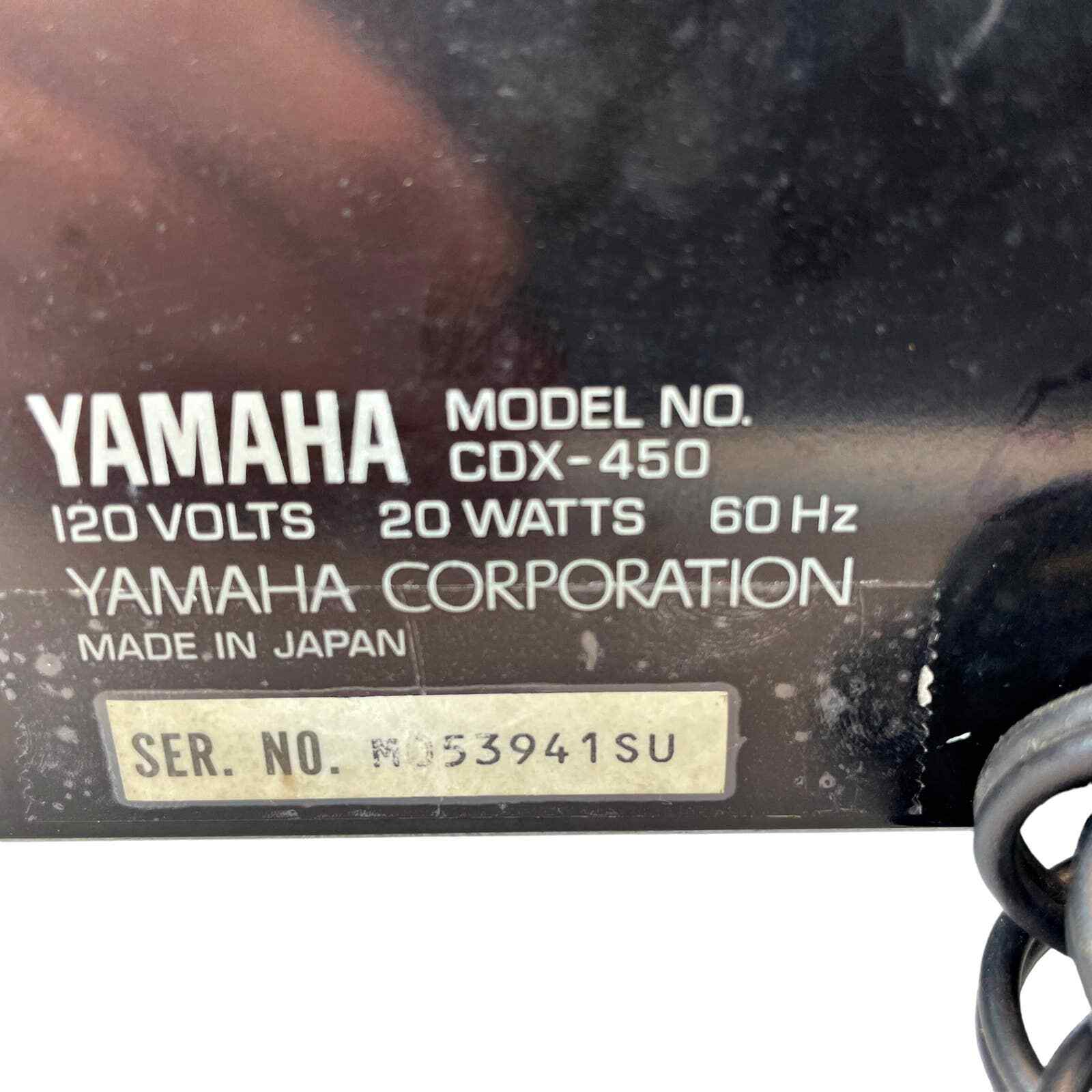 Yamaha CDX-450 Natural Sound Single Disc Cd Player Tested & Working