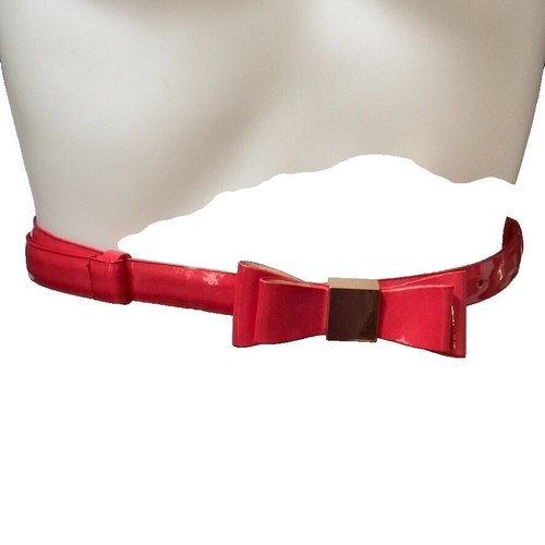New ANTHROPOLOGIE Skinny Bow Leather Belt Yellow M | eBay