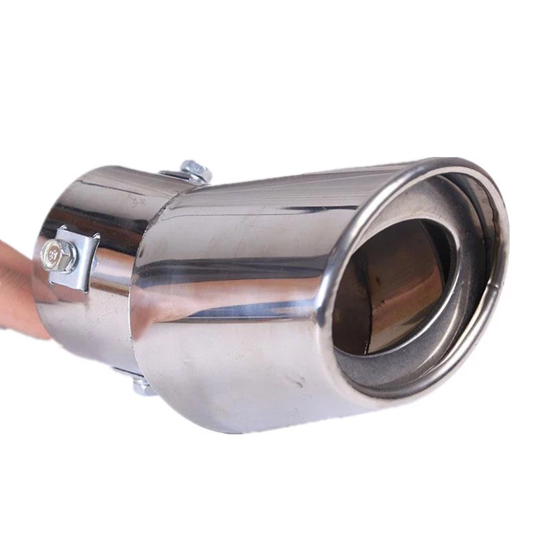1Pc Car Round Exhaust Muffler Tip Stainless Steel Pipe Modified Rear Tail Throat - Image 4 of 4