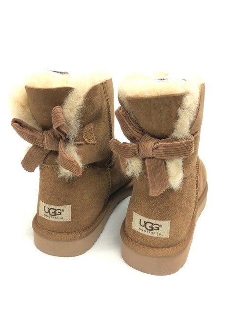 genuine twinface sheepskin & shearling bailey bow corduroy boot
