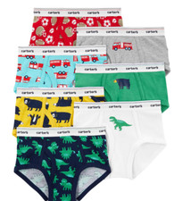 NWT Carter's Boys 7-Pack Boys Briefs/Underwear Sz 2/3 or 4/5