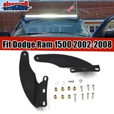 Upper Roof 52" LED Curved Light Bar Mounting Brackets For Dodge Ram 1500 94-18