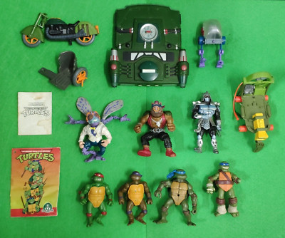 LOT TMNT TEENAGE MUTANT NINJA TURTLES VINTAGE 1988 PLAYMATES TOYS MIRAGE   
