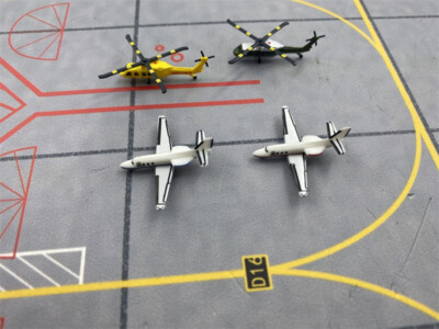 Herpa Helicopter & Bizjet set 2+2 1/500 ABS Aircraft Pre-built