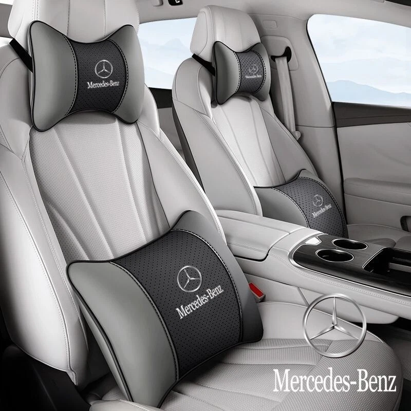 2Pcs Car Seat Headrest Neck Cushion Pillow Neck Supportor For Mercedes-Benz - Image 4 of 4